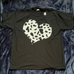 White Dalmatian Spots Heart Design (Men’s 2XL)